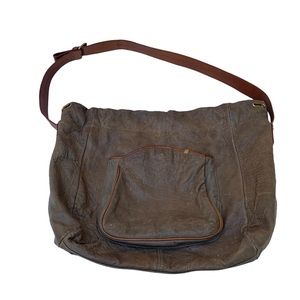 Anthropologie Schuler and Sons Manzanilla Flaw Hobo Brown Leather Shoulder Bag